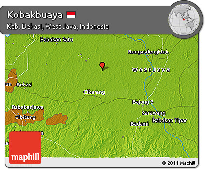 Physical 3D Map of Kobakbuaya