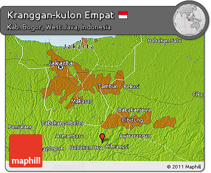 Physical 3D Map of Kranggan-kulon Empat