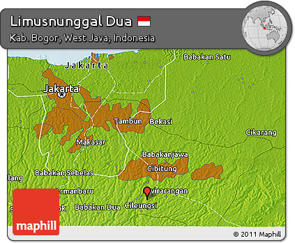 Physical 3D Map of Limusnunggal Dua