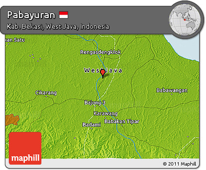 Physical 3D Map of Pabayuran