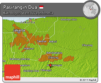 Physical 3D Map of Pasirangin Dua
