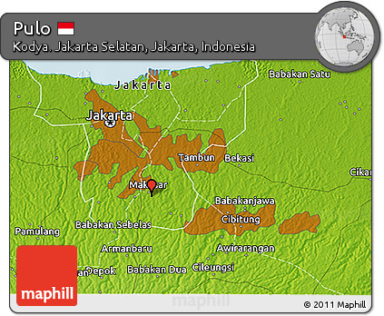 Physical 3D Map of Pulo