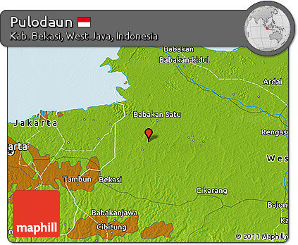 Physical 3D Map of Pulodaun