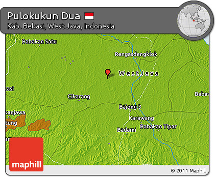 Physical 3D Map of Pulokukun Dua