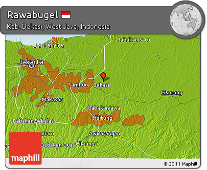 Physical 3D Map of Rawabugel