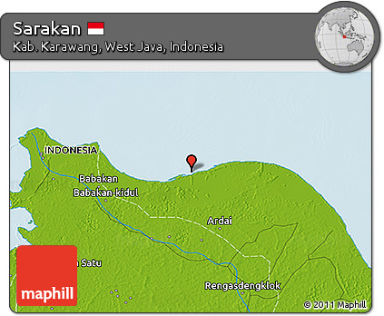 Physical 3D Map of Sarakan