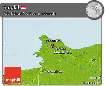 Physical 3D Map of Singkil