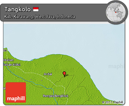 Physical 3D Map of Tangkolo