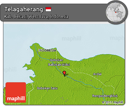 Physical 3D Map of Telagaherang