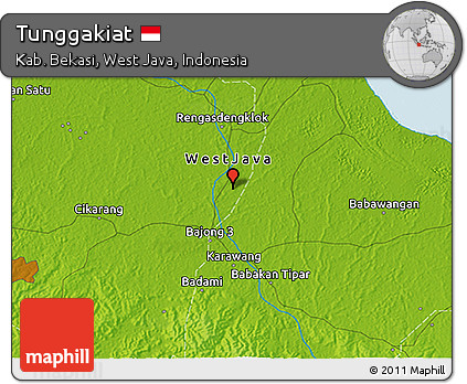 Physical 3D Map of Tunggakiat