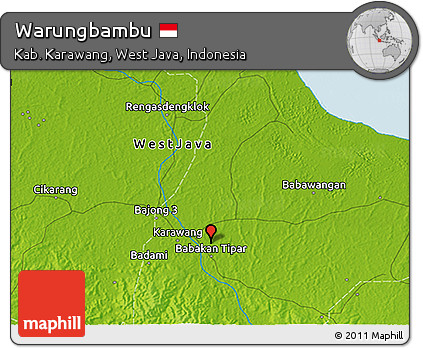 Physical 3D Map of Warungbambu