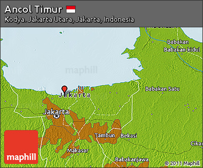 Physical 3D Map of Ancol Timur