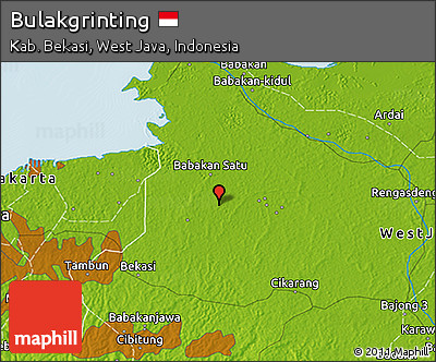 Physical 3D Map of Bulakgrinting