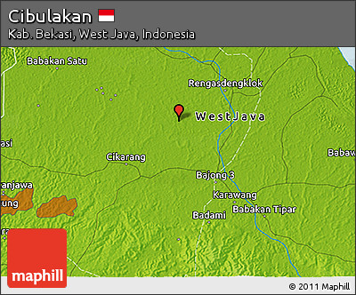 Physical 3D Map of Cibulakan