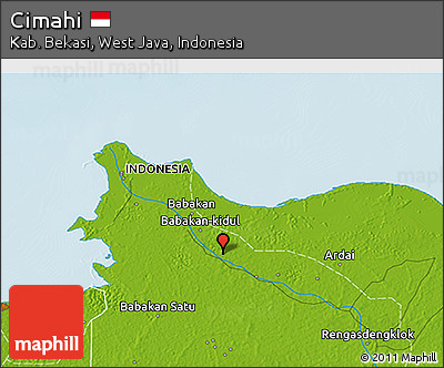 Physical 3D Map of Cimahi