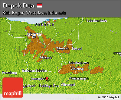Physical 3D Map of Depok Dua