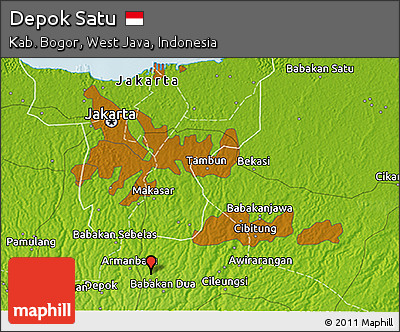 Physical 3D Map of Depok Satu