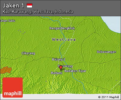 Physical 3D Map of Jaken 1
