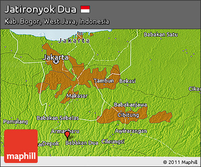 Physical 3D Map of Jatironyok Dua
