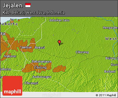 Physical 3D Map of Jejalen