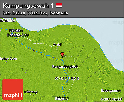 Physical 3D Map of Kampungsawah 1