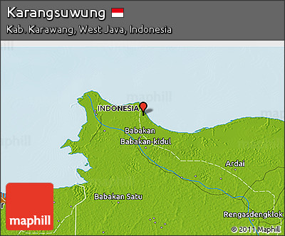Physical 3D Map of Karangsuwung