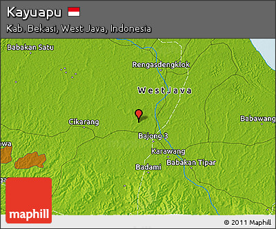 Physical 3D Map of Kayuapu