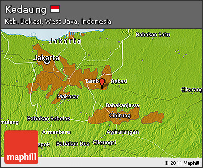 Physical 3D Map of Kedaung