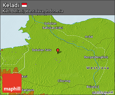 Physical 3D Map of Keladi