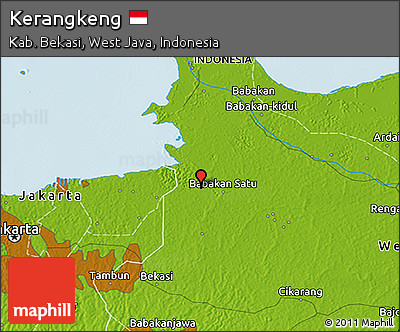 Physical 3D Map of Kerangkeng