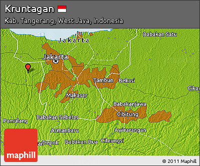 Physical 3D Map of Kruntagan