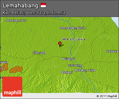Physical 3D Map of Lemahabang