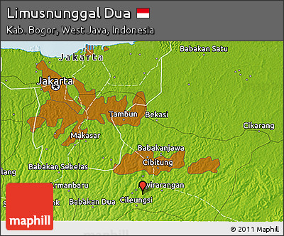 Physical 3D Map of Limusnunggal Dua