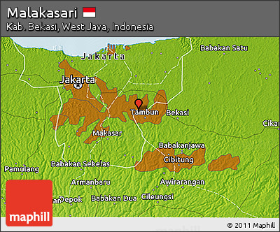 Physical 3D Map of Malakasari