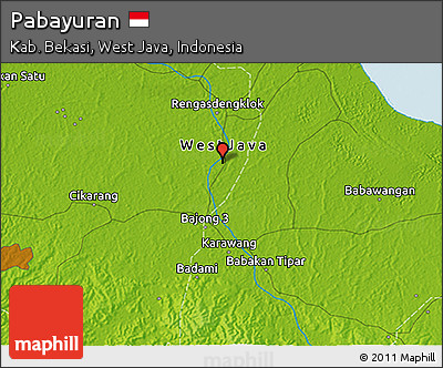 Physical 3D Map of Pabayuran