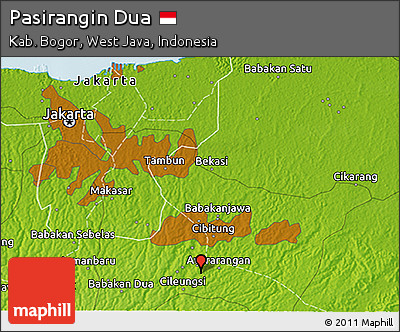 Physical 3D Map of Pasirangin Dua
