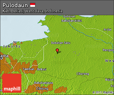 Physical 3D Map of Pulodaun