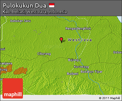 Physical 3D Map of Pulokukun Dua