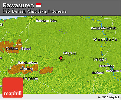 Physical 3D Map of Rawasuren