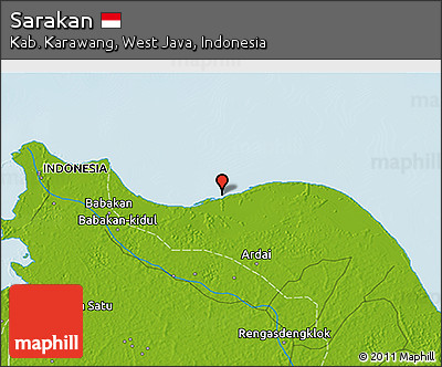 Physical 3D Map of Sarakan