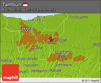 Physical 3D Map of Tambun