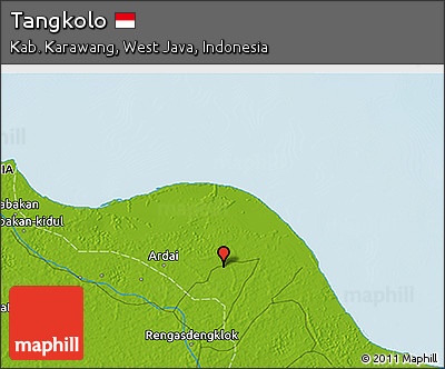 Physical 3D Map of Tangkolo