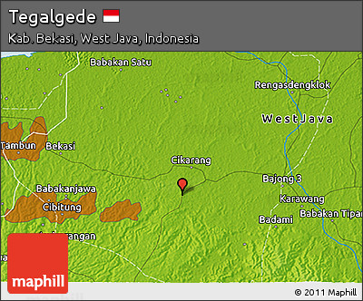 Physical 3D Map of Tegalgede