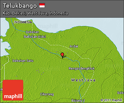 Physical 3D Map of Telukbango