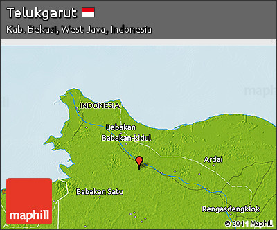 Physical 3D Map of Telukgarut