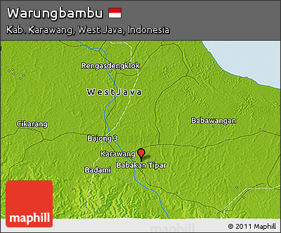 Physical 3D Map of Warungbambu