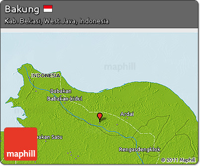 Physical 3D Map of Bakung