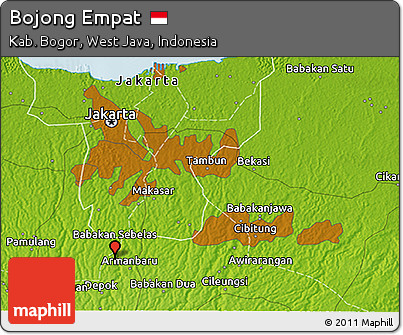 Physical 3D Map of Bojong Empat
