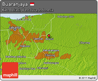 Physical 3D Map of Buaranjaya
