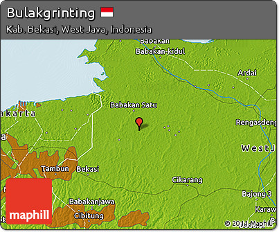 Physical 3D Map of Bulakgrinting